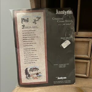Janlynn Counted Cross Stitch Kit New “Peace on Earth” 9” x 24” 1985 Jill Miller
